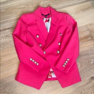 Women's Pink Double-Breasted Blazer